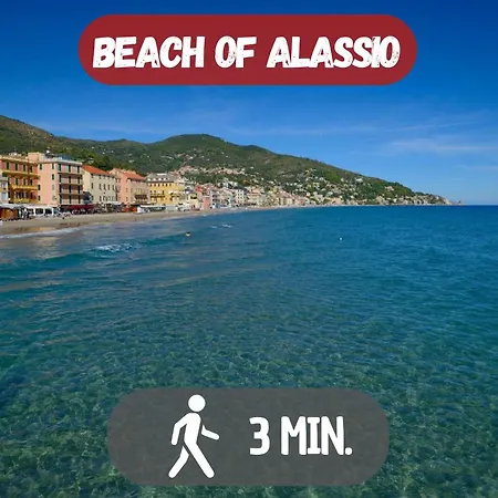 3' Feet From The Beach, Your Shelter By The Sea Alassio
